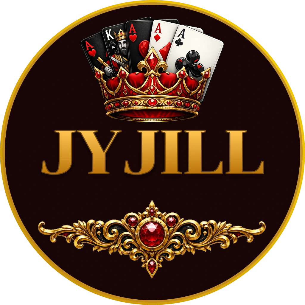Stylish live casino dealer in a red dress presenting the table with a glowing roulette wheel behind her symbolizing the thrilling live casino action at JYJILL for Bangladeshi players